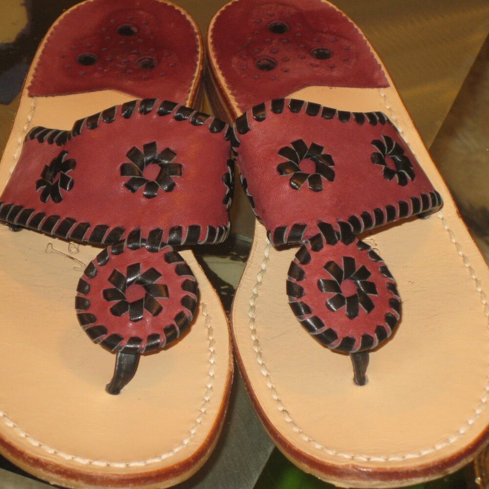 Jack Rogers Sandals - Berry and Black